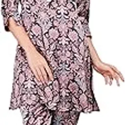 BASOYF Women’s Floral Print Night Suit Set – Soft Silk Cord, Relaxed Fit Pajama Set, Comfortable & Stylish Sleepwear for Women-picture-50