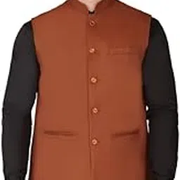 vastraa fusion Bandi Modi Koti, Nehru Jacket for Men, Cotton Waistcoat for All Occasion: Diwali, Wedding, Ethnic, Office Party, Formal & casual Look-picture-31