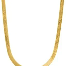 zavya 925 Sterling Silver Snake Chain Gold Plated Necklace | Gift For Women And Girls | With Certificate of Authenticity and 925 Hallmark-picture-15