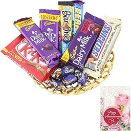 SFU E Com Chocolate Hamper Gift For Any Occasion | Anniversary Chocolate Gift Hamper | Anniversary Greeting Card With Chocolate Combo | 053-picture-14