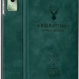 Robustrion Cover for Moto Pad 60 Neo 11 inch Cover Case, Deer Flip Cover Case for Moto Pad 60 Neo Cover 11" Tablet - Dark Green-picture-14