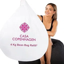 Casa Copenhagen Premium Virgin Grade Thermocol Balls Refill for Pillows, Sofa, Bean Bags, Soft Toys & Beans for Bean Bag Refill 4 Kg (White)-picture-11