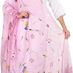 a r silk DUPATTA HUB Women's Pure Hand Painted Multicolour Floral Kota Doria dupatta for woman(ARS01177-1)-picture-45