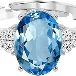 clara 925 Sterling Silver Oval Stone Ring with Adjustable Band | Gift for Women Wife Girls-picture-12