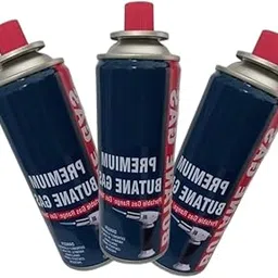 VINSA Butane Gas Cylinder, 225g, High-Pressure Camping Gas Canister, Navy Blue and Red, Portable Liquefied Butane Gas Canister (Pack of 3 (225 Gm))-picture-10