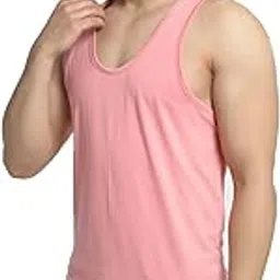 Men's Solid Gym Tank Top Innerwear Vest-image-0