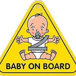 True Flair Baby On Board Car Sign, Window Suction Cup Safety Decal-picture-17
