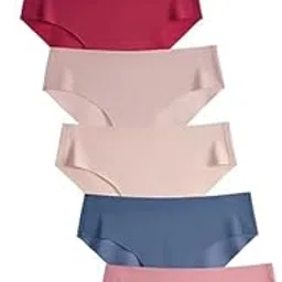 LOURYN KOULYN® No-Show Women's Panties: Seamless Underwear for Women, No Panty Lines, Soft, Stretchy Resists Shrinkage & Pilling Pack of 6 (Multi Colored)-image-16