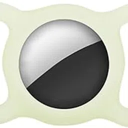 AUGEN Protective Silicone Case Cover for Airtag, Pet/Dog/Cat Collar Holder & Backpack, Cover Case Keychain Compatible with Airtag, Anti-Scratch Protective Skin Cover - without Strap (White)-image-87