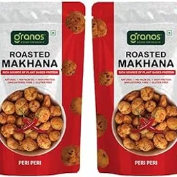 Granos Peri Peri Roasted Makhana 60g, Crunchy Fox Nuts, Lotus Seeds, Healthy & Gluten-free Sn ack, 100% Vegan, No Palm Oil, High Protein-Low Fat, Trans-fat Free, Rich in Plant Based Protein (Pack of 2)-picture-21