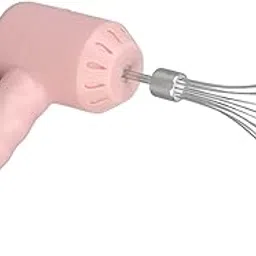 Electric Hand Beaters, Non Slip Cordless Eggbeater for Coffee Shop (Pink)-picture-12