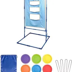 Fashion My Day Flying Disc Toss Carrying Bag Disc Target Lawn Game for Patio Backyard Beach with 6 Flying Discs-picture-26