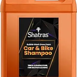 Shatras 5 Ltr Car Wash Shampoo Concentrate - pH Neutral, Thick Suds With Shine Enhancing Formula - Bubblewash Snow Car Foam Shampoo That Works With Both Bucket Wash And Foam Cannon-picture-19