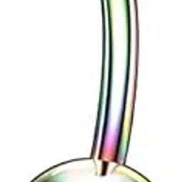 gadgetsden 316L Surgical Steel Screw Round Anodised Color Belly Button Ring Body Jewelry Piercing Navel Ring Barbells-picture-12