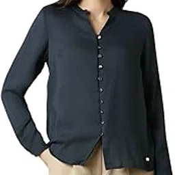 allen solly Women's Full Sleeve Solid Button Up Formal Top-picture-24