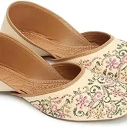 PRIYANSH Fashion Comfortable Flat Fancy Attractive Punjabi Jutti for Women and Girls-picture-55