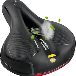 12FOR COLLECTION Comfortable Cycle Seat | Cycle seat Cushion | with Red Reflective Safety Strip Universal Memory Foam Waterproof Breathable Shock Absorbing Bike Saddle for Bike Mountain Bike-picture-49