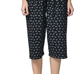 kayu Women Soft Cotton Printed Loose Capri 3/4th Pants (Pack of 1)-picture-52