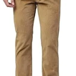 hancock Men Solid Slim Fit Corduroy Cotton Stretchable Formal Trousers (2177Black)-picture-32