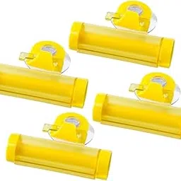 4pcs/Set Mini Bathroom Toothpaste Squeezer Easily Install on The Wall Yellow-image-20