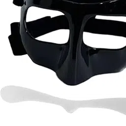 CALANDIS™ Basketball Mask Adjustable Basketball Nose Guard for Boxing Softball Workout Black Clear Sticker | Clothing, Shoes & Accessories | Basketball | Team Sports-picture-17