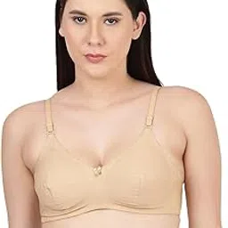 blossom Women Woven Cotton Double Layered Three Panel Seamed Cup Full Coverage Everyday_Honest Bra-picture-49
