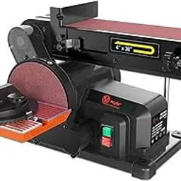 VOLTZ VZ-DS-500 Electric Belt Grinder Sander 6 Inch Electric Belt & Disc Sander 500W Grinder Polisher2980RPM Speed Metal Bench Sanding Machine Workshop Sanding Grinding Machine image 1