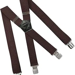 shopora Mens Suspender Adjustable Clothes Accessories Adults X Type Suspender Coffee | Mens Accessories | Suspenders Braces-picture-33