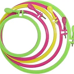 Sharad Craft Plastic Embroidery Hoop Ring Frame (5 Pieces)-picture-34