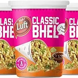 Wah Luft Bhel Puri Cup - 100g (Pack of 3), Instant & Delicious Namkeen Snack, Ready-to-Eat Crunchy Bhel Puri, Tasty & Convenient Indian Snack image 1