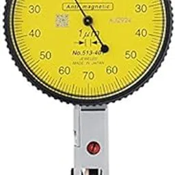 Mitutoyo 513-401E Dial Test Indicator, Basic Set, Horizontal Type, 8mm Stem Dia, Yellow Dial, 0-70-0 Reading, 40mm Dial Dia, 0-0.14mm Range, 0.001mm Graduation, -0.003mm Accuracy-image-45