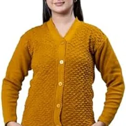 guru kirpa Trendy Women's Self-Design V-Neck Cardigan Sweater Cozy & Stylish Blended Woolen Wear for Casual or Winter Comfort-picture-26