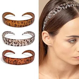 radhu & kabby Hair Bands for Women | Leopard Print Headbands | Durable & Lightweight | Comfortable Fit | Stylish Accessories for Casual, Party & Office Looks | Pack of 3-picture-51