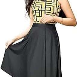 jashudi Women Western Dress Two Piece Dress Skirt and Top Set-picture-40