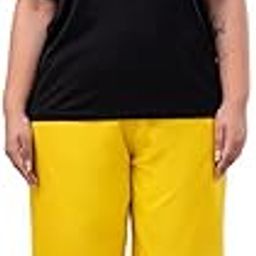 fashion zest Women Relax Yellow Color Palazzo Pant | Formal Wear Palazzo | Comfortable Womens Palazzos | Ultra Plus Size Palazzos |Plz104-picture-4