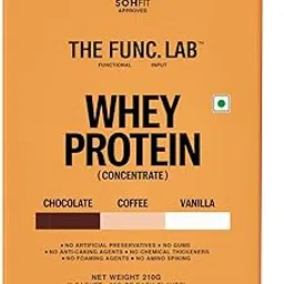 The Func. Lab Whey Protein Concentrate - Assorted Flavour Travel Packs | 6 Sachets(35g Each) | Grass‑Fed, 25-26g Protein per Scoop | High Protein Supplement with Digestive Enzyme for better Absorption-image-57