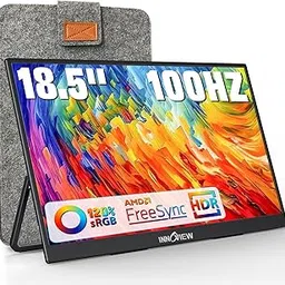 InnoView Portable Monitor 18.5 inch 100HZ 120% sRGB, 1080P FHD IPS Large Portable Monitor for Laptop USB C HDMI HDR Travel Monitor with Kickstand Mac PC Xbox PS4/5 Switch-picture-32