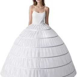 KCM FASHION 6 Ring Hoopskirt Underskirt for Women-picture-59