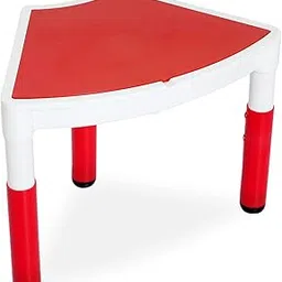 eHomeKart Kids Plastic Trapezium Shape Block Table with Dual Purpose (Multicolour)-image-6