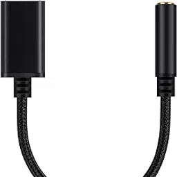 USB to 3.5 mm Jack Audio Headset Adapter Cable 0.6 Feet,External Stereo Sound Card Supported USB to TRRS 4-Pole aux Port Headphones, Plug connectors Compatible with Laptop,PC, Mac, PS4 etc (Black)-image-13