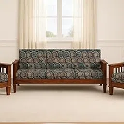 FABRIGAANZA Stretchable/Spandex Printed Sofa Slip Cover, Pack of 10 Sofa seat Covers can use for livingroom, Couch, Wooden Sofas & Offices - Multicolor Rangoli-picture-13