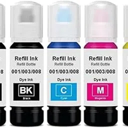 GEDI 001/003 Ink Compatible for Printer : L3250/L3260/L5290/L3210/L3256/L3150/ L3215/L3216/L5190/L3200/L3251/L3252/L3110/L3151/L3152/L3156/L3211/L3212/ L1110/ L1250, : 2B/C/Y/M (Pack of 5)-picture-58