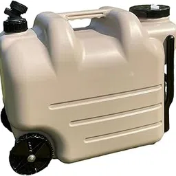 FABLOFT Camping Water Bottle Multi Purpose Wheels Water Tank for Car Driving Outdoor Khaki-picture-11