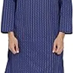 fabindia Cotton Striped Slim Long Kurta (Dark Blue-10694477)-picture-33