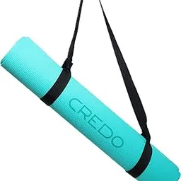 CREDO 4MM Anti-Skid Yoga Mat For Home Gym & Outdoor Workout (SEA GREEN)-picture-10