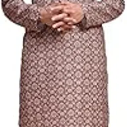 amazon brand - anarva Men’s Viscose Rayon Printed Kurta Pajama Set with Churidar – Traditional Ethnic Wear for Weddings, Festivals & Parties-picture-24
