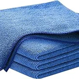Allextreme 340 GSM Microfiber Cloth Reusable Lint & Streak-Free Extra Soft Super Absorbent Double Sided Plush Towel for Car Bike Detail Cleaning Kitchen Window Wash Drying (40 X 40cm, 4Pc, Blue)-picture-29