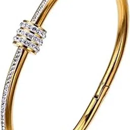 estailo Fashion Gilded Majesty Statement Bracelet | Bracelet for Women and Girls friendship for sister gold Kada for Women Accessories-picture-11