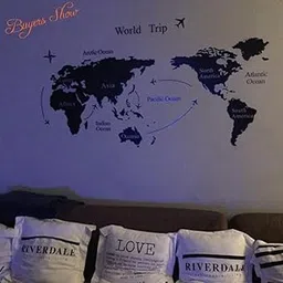 GADGETS WRAP Wall Decal Vinyl Sticker Wall Decoration - New Design World Map-picture-12