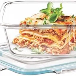SignoraWare Lock N Store Borosilicate Glass Square Container | Trendy and stylish | Heat Resistant | Air Tight & Spill Proof | Microwave safe | Best for Storing Leftovers ( 320 ml | Clear )-picture-26